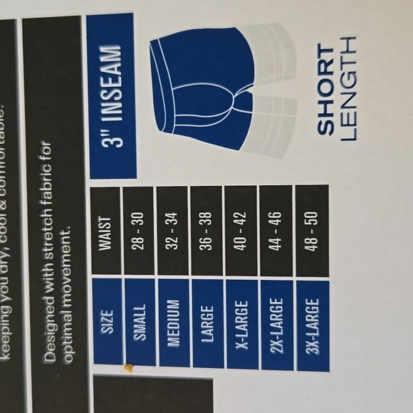 Reebok Men's 3 PackPerformance Boxer Brief Trunks Size 2XL - Picture 3 of 5